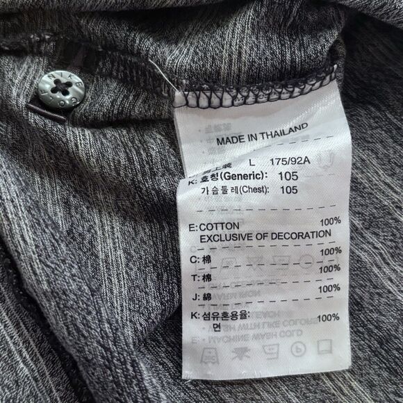 Nike Golf Tiger Woods Double Mercerized Polo Shirt Men Size Large Gray Striped - Picture 7 of 8